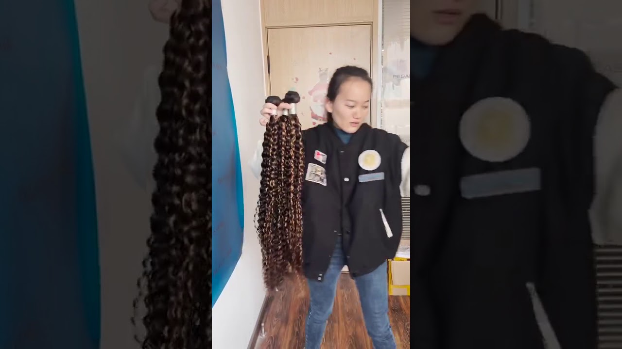 Highlight curly bundles with closure, piano color , 2-4 days shipping