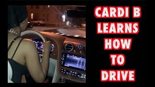 CARDI B LEARNING HOW TO DRIVE IN HER NEW BENTLEY TRUCK CARDI B LEARNING HOW TO DRIVE IN HER NEW BENTLEY TRUCK