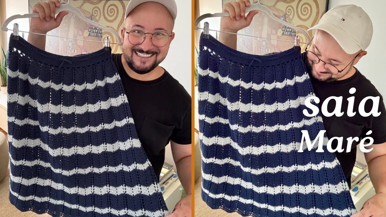 SAIA DE CROCHÊ | SAIA MARÉ - PASSO A PASSO FÁCIL, APRENDA A FAZER A SUA NO TAMANHO QUE VOCÊ QUISER!