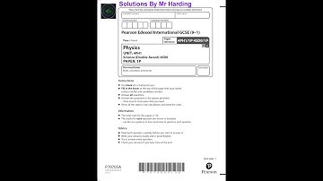 Edexcel - iGCSE - Physics - Paper 1P - January 2022 - Solutions By Mr Harding