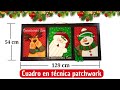 CUADRO NAVIDEÑO 2023 en Patchwork sin aguja | Fácil y rápido