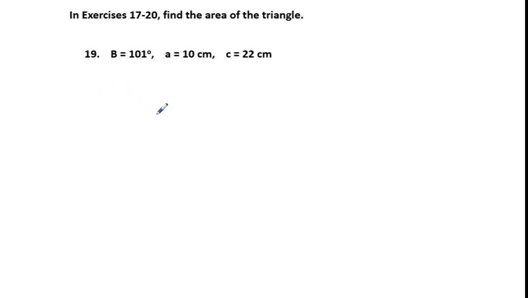 Precalculus Chapter 5.6 Exercises 17-24 Heron's Formula Problems - YouTube