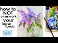 Easy watercolor lilacs and ways to not overwork your painting