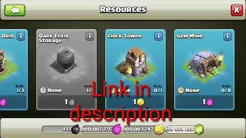 Clash of clans mod apk v.9.266.19  unlimited gems no root November 13th 2017