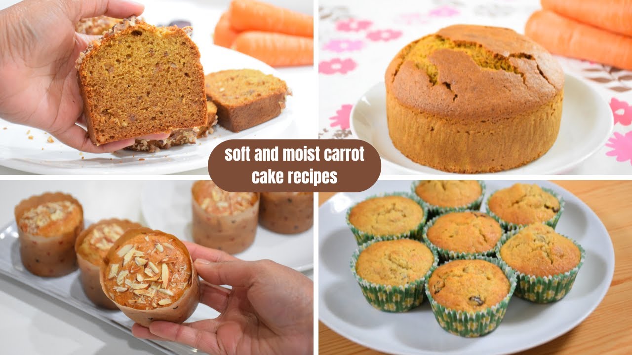 Soft And Moist Carrot Cake Recipes | With and Without Egg | Easy Recipes