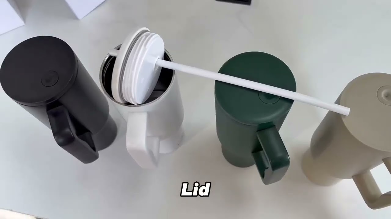 40oz Tumbler with Handle and Straw Lid  Insulated Cup Reusable Stainless Steel Water Bottle Travel M