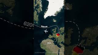 Distance difference B/W Germany & USA #shorts #travel #geography  #facts #geographyfacts