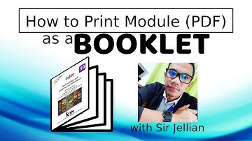How to Print Modules (PDF) as a booklet