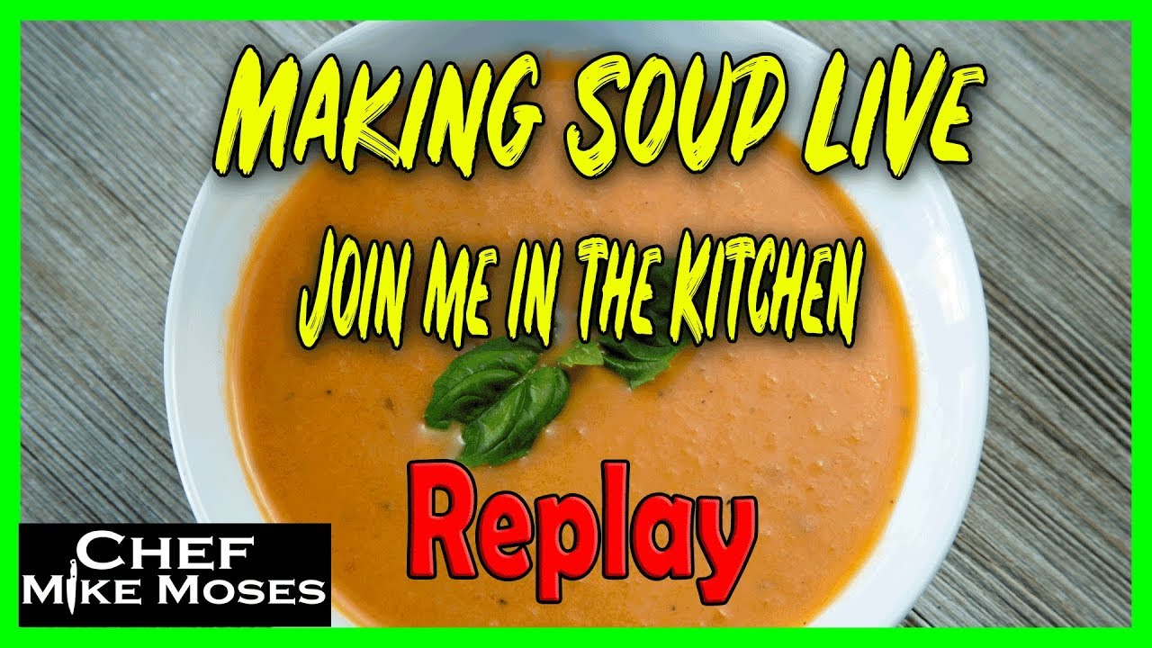 Filming Day with Soups. Join me in the Kitchen Live to see how I put together the recipes