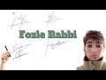 Fozle rabbi name signature in english style
