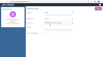 Buyer Settings in Way2Order B2B Ordering App