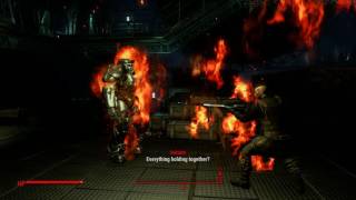 Fallout 4 - Brotherhood playing with big guns.