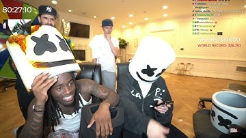 Marshmello plays 2 unreleased Juice WRLD songs on kai cenats stream (Soda Pop) (We Dont Get Along)