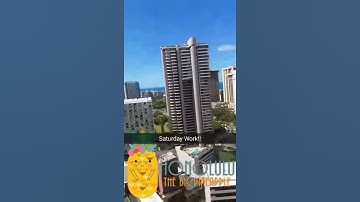 Suspended scaffold work... Oahu, Hawaii