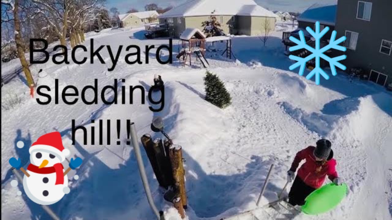backyard Sledding hill YouTube
