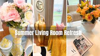 SUMMER LIVING ROOM DECOR 2026 Simple & Beautiful Pink and Yellow Living Room Makeover  screenshot 2
