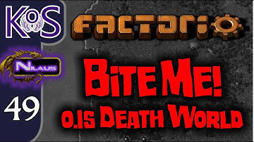 Factorio 0.15 Bite Me! Ep 49: POWER, BITERS, & BLUE SCIENCE - Death World COOP MP Gameplay
