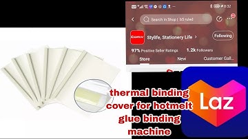 THERMAL BINDING COVER WITH ADHESIVE FOR HOTMELT BINDING MACHINE. - lazada