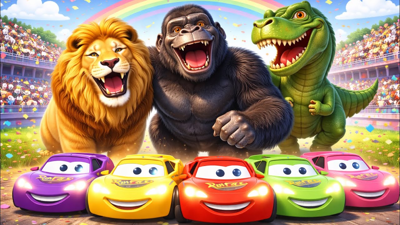 😣THIS 3D ANIMAL SLIDE HIJACKS YOUR BRAIN!Cow 🐄 vs Elephant 🐘 vs Gorilla 🦍 vs Hippo 🦛 vs Tiger