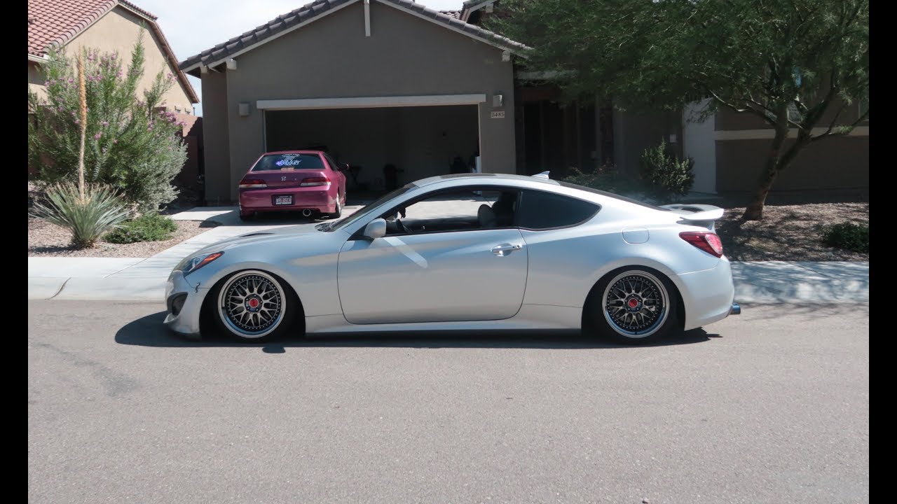 Bagged Genesis coupe gets more low!