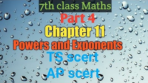 7th class maths/ Chapter 11/Powers and Exponents/Exercise  2....( TS SCERT& AP SCERT)...