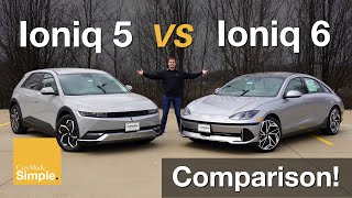 Hyundai Ioniq 5 vs Ioniq 6 | Side by Side Vehicle Comparison!