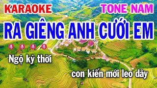 Karaoke Ra Giêng Anh Cưới Em Tone Nam ( Rê Thứ ) Nhạc Sống Tuấn Cò