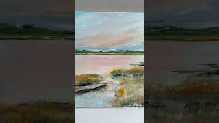 Early sunset on the marsh #art #sunset #marsh #painting #palenoon