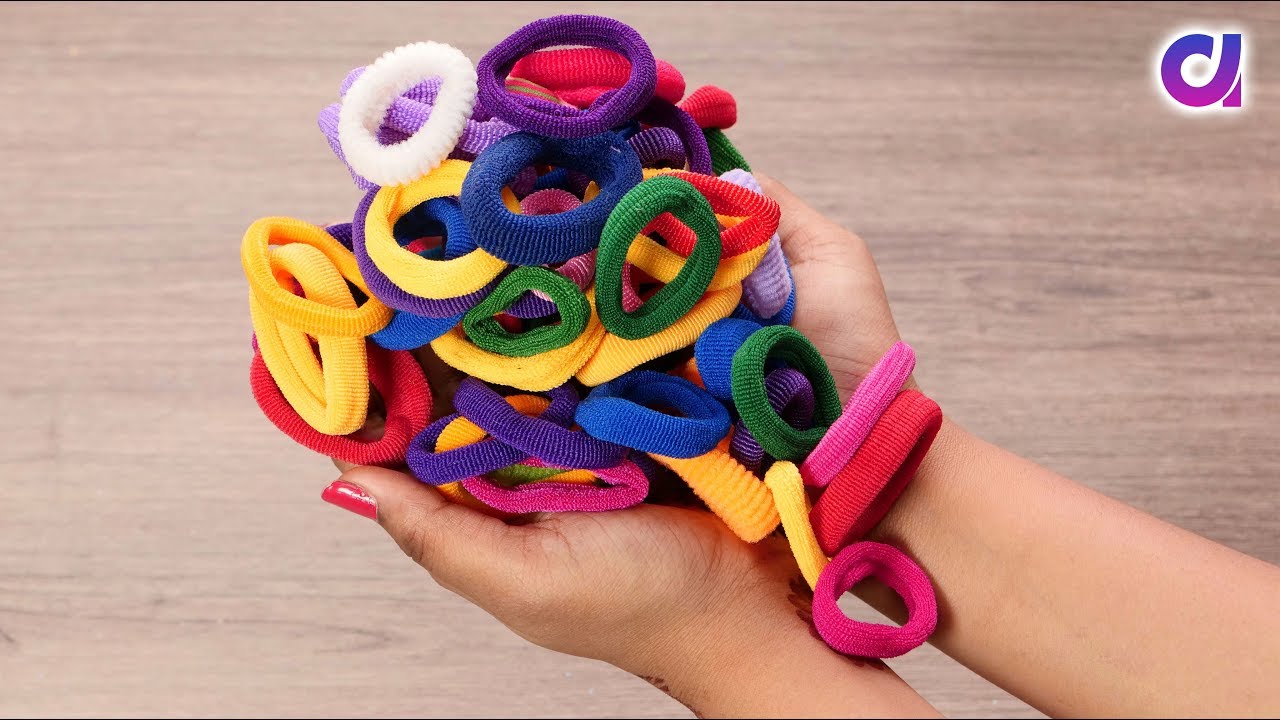 DIY Hair rubber bands reuse idea Reuse HOME DECOR Artkala YouTube