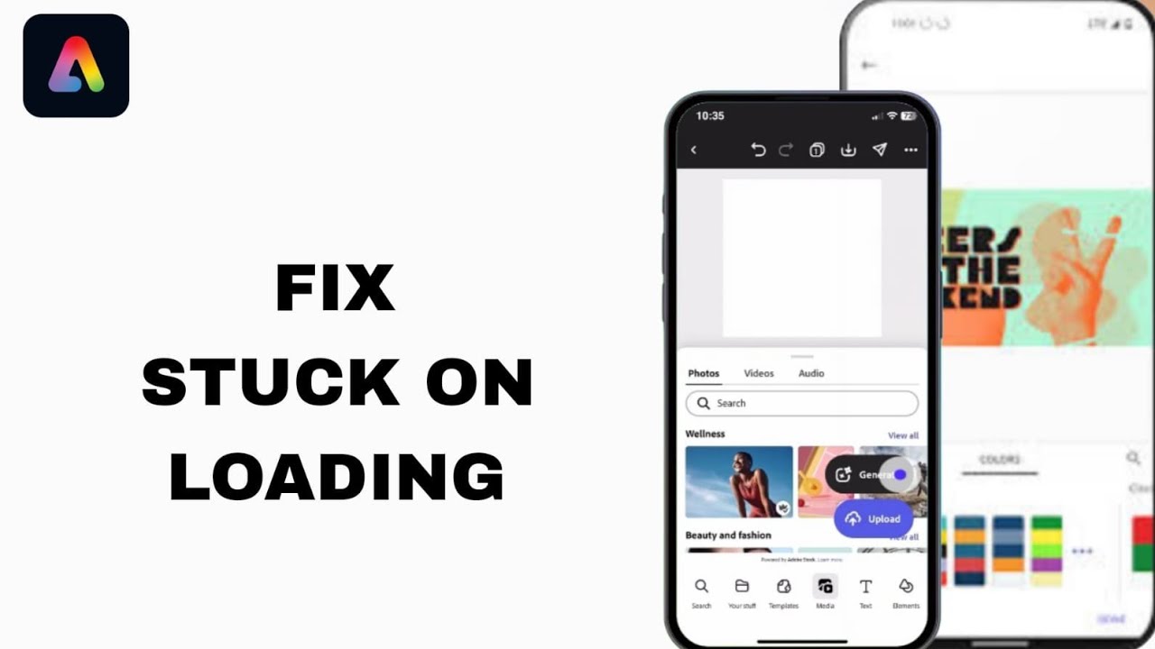 How To Fix And Solve Stuck On Loading On Adobe Express App | Easy Fix