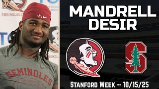Mandrell Desir FSU Stanford Interview 10-15-25 | FSU Football | Florida State Football | Warchant TV