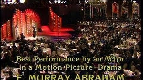 F. Murry Abraham Wins Best Actor Motion Picture Drama - Golden Globes 1985