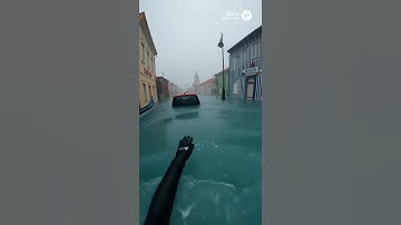 POV: Swimming Through a Flooded Aveiro Street 🌊