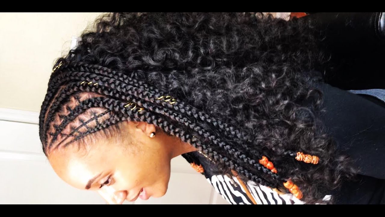 526. TRIBAL BRAIDS WITH CROCHET CURLY HAIR ; TRENDY TRESS 