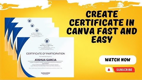 Create Certificates in Canva || Using Bulk Create