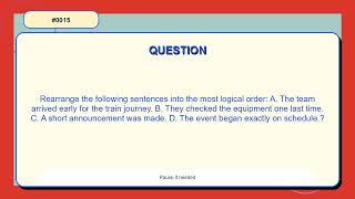 CUET English Para Jumbles Practice Questions #0015 | Exam Prep