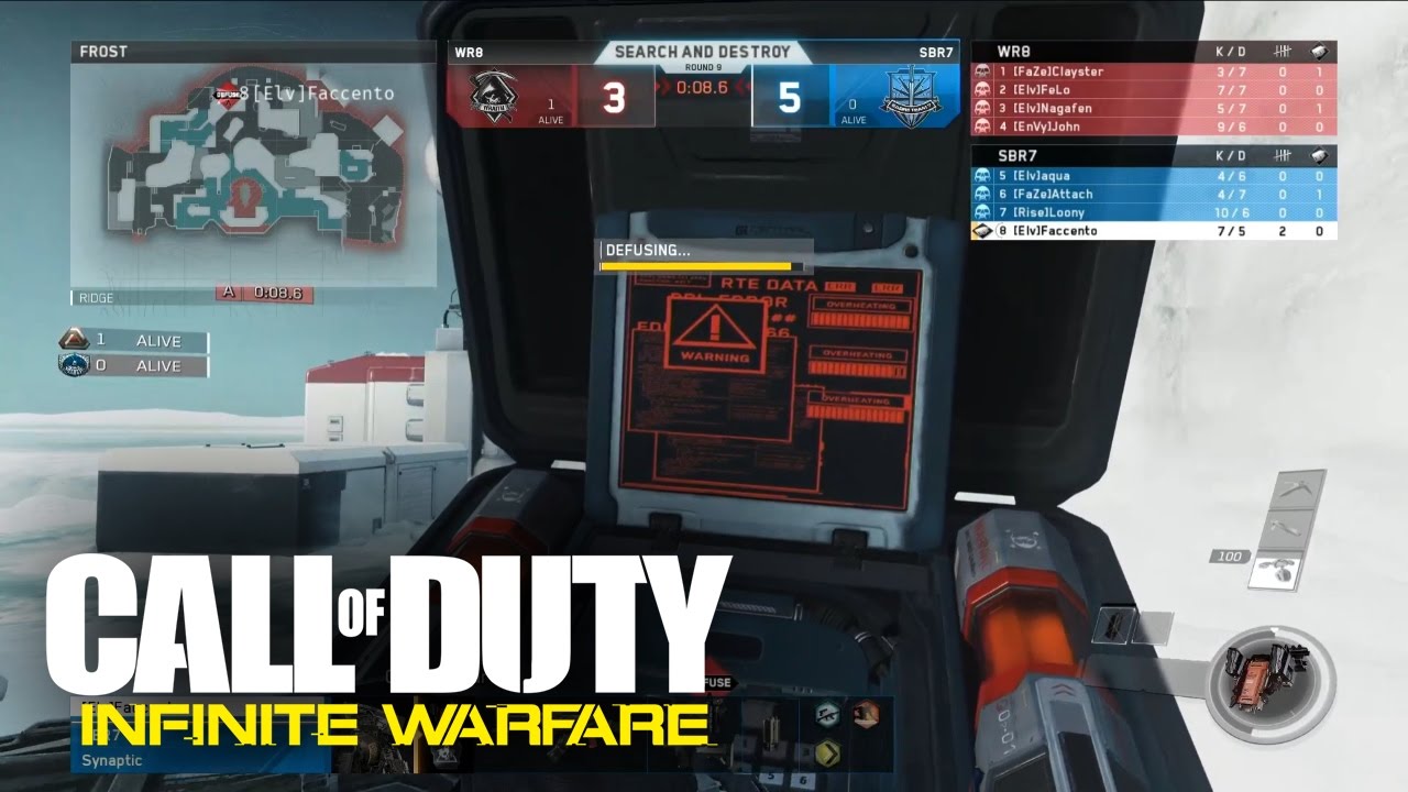 Search And Destroy Gameplay In Infinite Warfare First Snd Match On Frost Youtube
