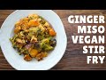 Recipes : Ginger Miso Vegan Stir Fry with broccoli and tofu