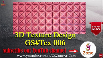 3D Texture Design | Artcam Texture #GSZone #Texure 06 | By - GS Zone