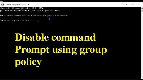 how to disable cmd in group policy