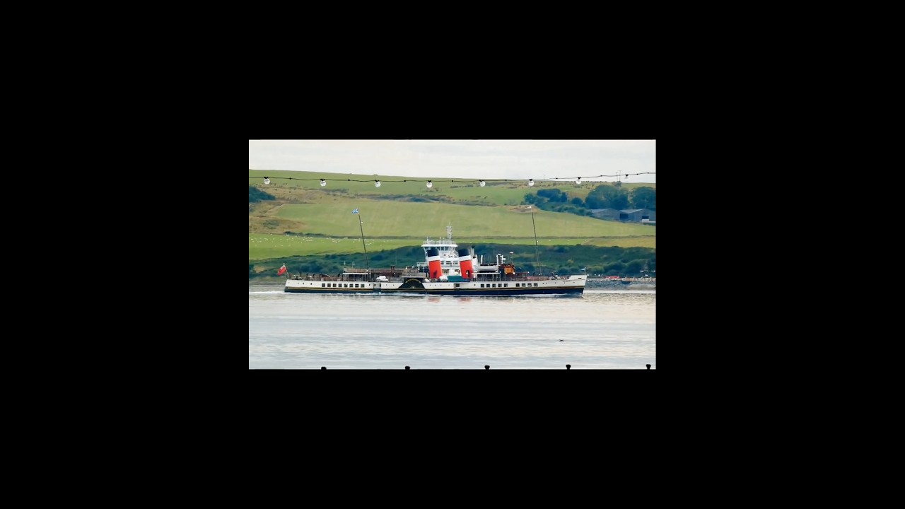 Waverley Paddle Steamer Sailing Into Largs Scotland