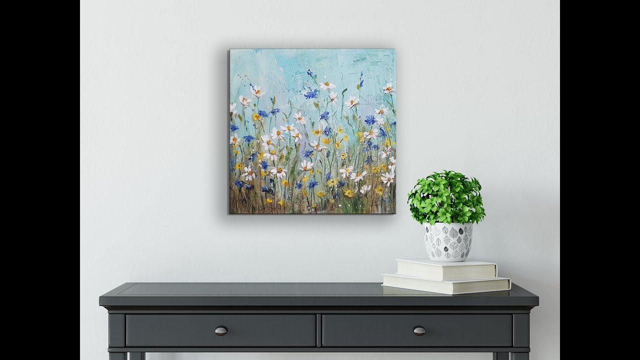 Easy Field Of Flowers Acrylic Painting Textured STEP By STEP Maxresdefault