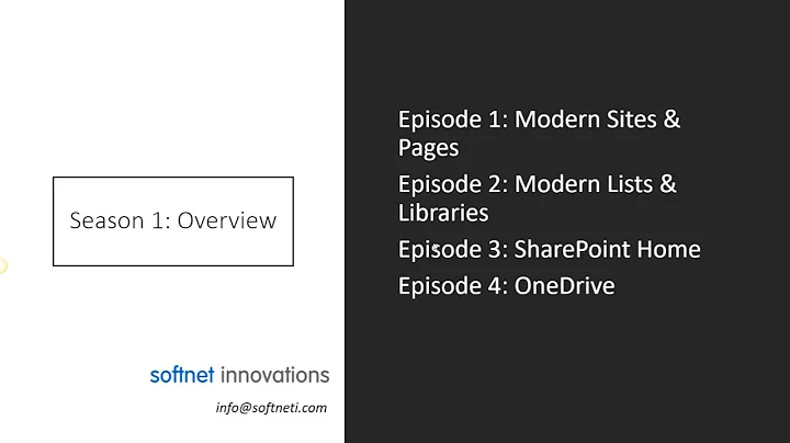 Season 1 Overview - Migrating to office365 from SP2013
