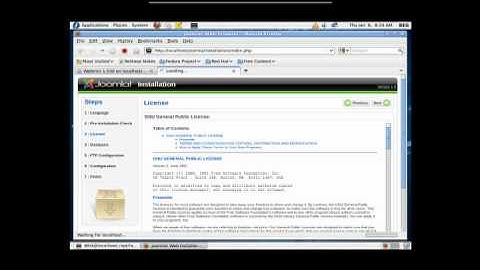 Installing Joomla on Fedora 14