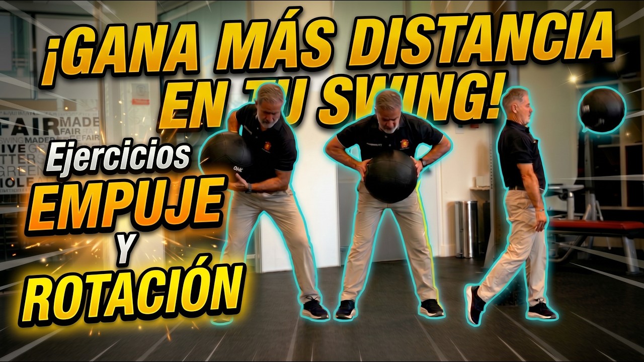 ¡Gana más distancia en tu swing! Ejercicios clave de empuje y rotación | SOMOSGOLF