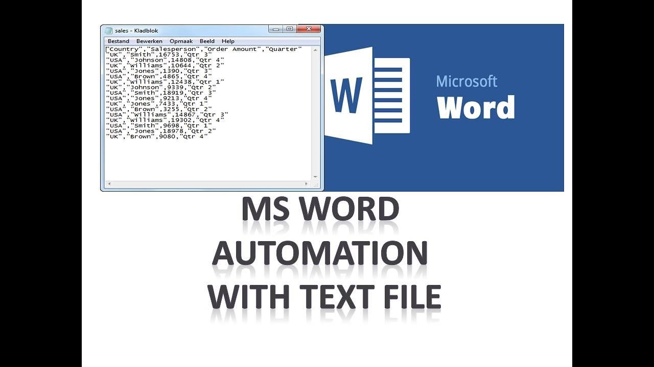 How To Create MS Word Document Automatically With Text File YouTube