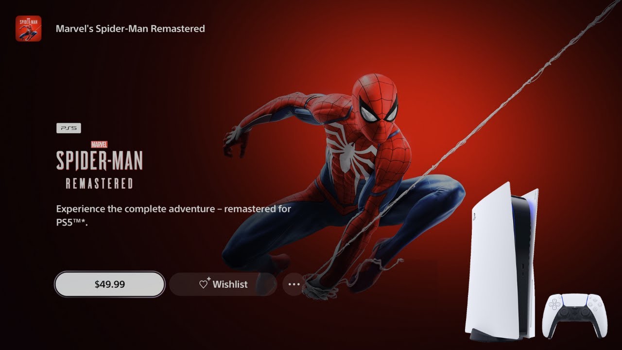 Spider-Man Remastered can now be bought as a standalone PS5 game, spider man  remastered ps4 