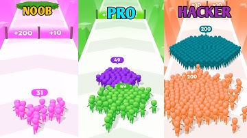 NOOB vs PRO vs HACKER in Count Masters