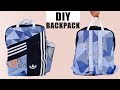 DIY Patchwork Backpack from Jeans + Adidas Pants! | THRIFT FLIP