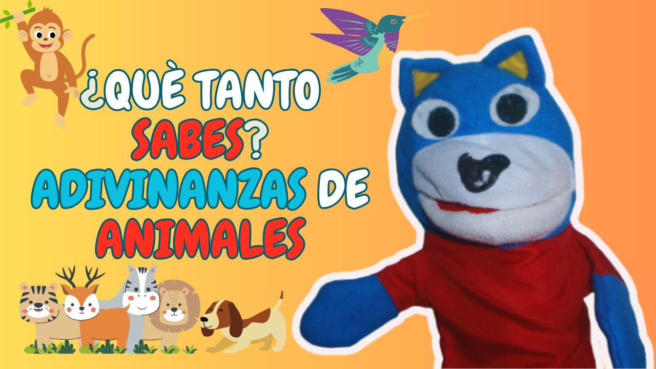 🦁Adivinanzas de animales para niños 🐬 títeres para niños - YouTube